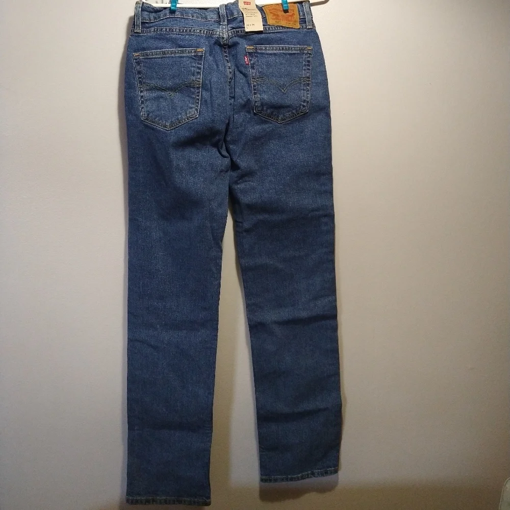 Levi's 514 Medium Indigo Straight Leg Regular Fit Blue Jeans - Picture 8 of 15